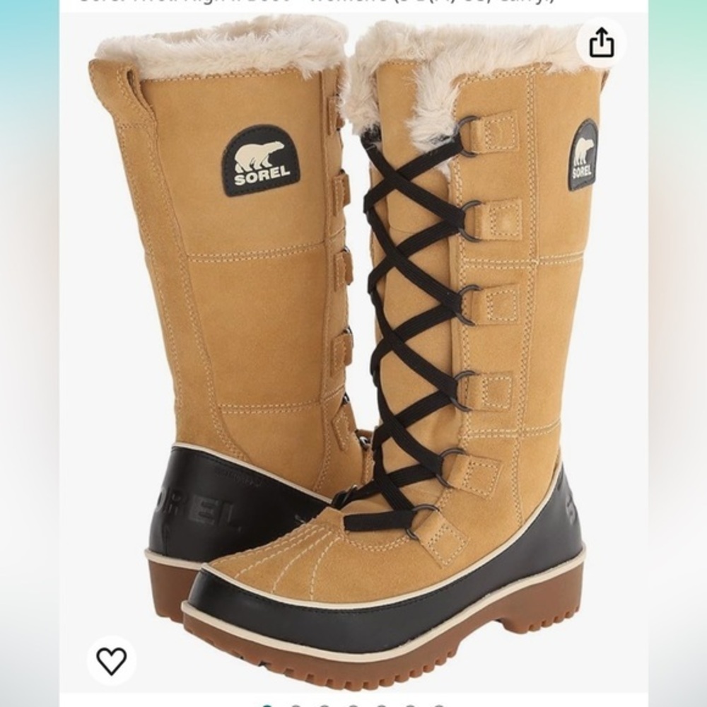 New Women’s Sorel Tivoli ll High fur lined boots Sz 6